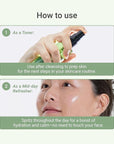 Meebak CICA Toner Spray | Korean Face Mist | Facial Spray with Centella Asiatica & Vitamin E | Soothing Face Toner for Sensitive, Oily, and Combination Skin | 4 fl oz