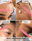 Face Razors for Women, Dermaplane Razor for Women Face, Eyebrow Razor, Facial Razors, Dermaplaning Tool, Gentle Skin Exfoliation Microblades for Sensitive Skin, Peach Fuzz Remover, 10 Count (Blush)