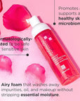 Andalou Naturals 1000 ROSES Gentle Cleansing Foam Face Wash, Hydrating Foaming Facial Cleanser with Rosewater & Aloe for Women & Men, Non Toxic, Vegan
