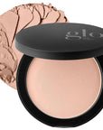 Glo Skin Beauty Pressed Base Powder Foundation Makeup (Beige Dark) - Flawless Coverage for a Radiant Natural, Second-Skin Finish