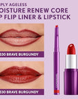 COVERGIRL Simply Ageless Lip Flip Liner, Brave Burgundy, Pack of 1 (Pack of 2)