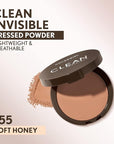 Covergirl Clean Invisible Pressed Powder, Lightweight, Breathable, Vegan Honey 155, 0.38oz