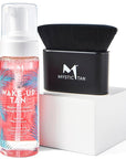 Mystic Tan Self Tanner Bundle: Wake-Up Tan Self Tanning Water Mousse, 5.5 fl. oz. + Blending Self Tan Kabuki Brush - Premium Hyaluronic Acid Overnight Moisturizer - Body and Face Tanner
