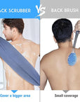 Evridwear Exfoliating Back Scrubber for Shower - Double-Sided Body Scrubber with Handles, Deep Clean, Massage & Exfoliate Back Washer for Men & Women, Invigorates Skin & Circulation