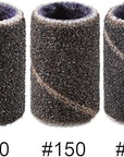 PANA 100 Pieces Nail Sanding Bands Professional Nail Manicure Great Fit for Nail Drill Bits for Acrylic Nails (180 Grit, Black)