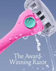 Billie Razors for Women Shave Kit – Women’s Razor + 4 x 5-Blade Razor Refills + Magnetic Holder – Malibu