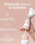 Bali Body Gradual Tan - 2-in-1 Ultra Moisturizing Body Lotion for Women with Extremely Dry Skin, Hydrating Natural Self Tanner, Non-Greasy & Streak-Free Moisturizer, Cruelty-Free (200 ml/6.7 fl oz)