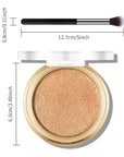 Baked Highlighter Powder Palette, Makeup Highlighter Powder Palette Bronze Glow