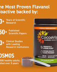 CocoaVia Cardio Health Cocoa Powder, 60 Servings, 500mg Cocoa Flavanols, Support Heart Health, Boost Nitric Oxide, Improve Circulation, Energy, Preworkout, Vegan, Dark Chocolate Cacao