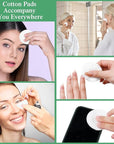 Maxcheck 2500 Pcs Cotton Rounds Bulk Exfoliating Rounds Cotton Rounds for Face Makeup Remover Pads Cotton Facial Pads Cotton Pads for Face Cotton Pads for Makeup Removal Toner Pads