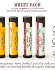 Savannah Bee Collection Lip Balm - Nourishes Dry Lips for All Day Comfort