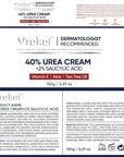 Urea Cream 40 Percent for Feet Maximum Strength, Urea Cream 40% Plus Salicylic Acid 2%, Foot & Hand Cream for Dry Cracked
