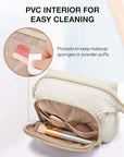 BAGSMART Travel Makeup Bag, Cosmetic Bag Make Up Organizer Case,Large Wide-open Pouch for Women Purse for Toiletries Accessories Brushes