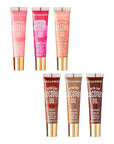 Ruby Kisses Broadway Vita-Lip Tinted & Clear Lip Gloss Set (6 Pack) Ultra-Hydrating & Soothing Formula with Vitamins, High-Shine Non-Sticky Finish Lip Balm, 3 Pcs Watermelon + 3 Pcs Grape Seed