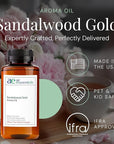Sandalwood Gold Aroma Oil, Essential Oils Blend for Diffusers & Scent Machines, Sweet Afternoon Tea & Rose, Aromatherapy, Cold Air Diffuser Compatible, 300 mL