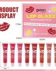 Dmsky 24 Pack Lip Gloss Set, 12 Colors Lip Oil for Dry Cracked Lips, Moisturizing Lip Balm Infused with Vitamin E for a Sheer Tint Of Color