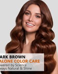 Dark Brown Hair Dye Shampoo 3 in 1 for Men Women, Natural Hair Color for 100% Gray Coverage, Brown Colors in 10-15 mins, Shampoo Para Canas 16.9 Fl Oz (Dark brown)
