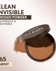 Covergirl Clean Invisible Pressed Powder, Lightweight, Breathable, Vegan Tawny 165, 0.38oz