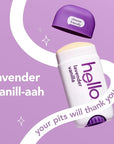 hello Lavender Vanilla Aluminum Free Deodorant for Women and Men with Shea Butter, 24-Hour Freshness, Baking Soda Free Deodorant, Dermatologically Tested, 2.6 oz Stick (2 Pack)