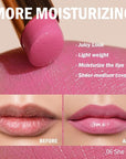 Oulac Pink Lipstick Moisturizing Shine Lipstick - Moisturizing Lip Stick Glossy Tinted Lip Balm, Sheer Shine Juicy Finish, Lightweight and Hydrating Formula for Dry Lip Care, Vegan 2.2g/0.07oz (06)
