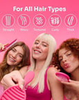 Wet Brush Speed Dry Hair Brush, Pink Drink (Summer Quencher) - Vented Design & Soft HeatFlex Bristles Are Blow Dry Safe - Ergonomic Handle Manages Tangles - Pain-Free Hair Accessories