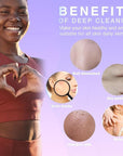 4 Pieces Exfoliating Washcloth Shower Towel African Net Sponge Japanese Wash Cloth Face Exfoliating Sponge Loofah Exfoliating Body Scrubber for Body Exfoliation (Blue, Green, Purple, White)