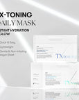 VT COSMETICS TX Toning Daily Mask 30 Sheets, Tranexamic Acid, Niacinamide, Glutathione for Acne Scars, Dark Spots, Sun Spots, Hydrating & Glowing Facial Mask, Fragrance-Free, Korean Face Mask