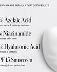 Geologie Clear Skin Face Cream | Clear System Daily Moisturizer with SPF15 for Acne-Prone Skin | Azelaic Acid, Niacinamide & Hyaluronic Acid | Lightweight & Oil Free | 60 ML