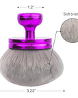 Self Tanner Brushes- Extra Large Blend & Blur Body Kabuki Brush & Back Sunscreen Applicator with Handle, 2 Pcs, Body Makeup Brushes for Legs, Face, Foundation, Tanning, Back Lotion Applicator (Purple)