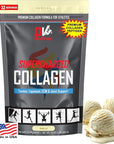 PhysiVantage Supercharged Collagen Peptides Powder - Hydrolyzed Collagen for Joint, Tendon, Ligament, & Skin Health Support - Vanilla, Keto, Paleo, 16oz | Enhanced with Vitamin C, BCAAs, Grass-Fed