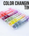 91 Bundle Magical Mood Color Changing Lip Tint Set of 6 Roll On Lipgloss Dewy Finish, Non-Sticky Finish, Water Tint Moisturizing Weightless Lip Care Makeup For Kids, Teens & Women