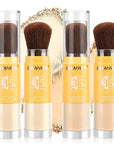 2PCS Mineral Powder Sunscreen Setting Makeup - SPF 35 Brush On Sunscreen for Face & Scalp & Hair, Natural Matte Loose Finishing Powder, Oil Control Lightweight Breathable (#02 Translucent + #03 Light)