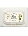 SKINFOOD Rice Cleansing Wipes - Daily Hypoallergenic Rice Nourishing Makeup Remover Tissue Wipe - Facial Skin Clear & Refreshed - Korean Beauty Face Wipes for Women - Travel Makeup Wipes (80 Sheets)