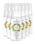 ATTITUDE Micellar Foaming Facial Cleanser, EWG Verified, Dermatologically Tested, Plant and Mineral-Based, Vegan, Orange Leaves, 5 Fl Oz (Pack of 6)