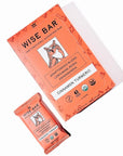 WISE BAR Adaptogen Mushroom Bars | Cinnamon Turmeric Flavor | 12 Count | Functional Mushrooms and Adaptogens Bar | Organic Nutrition Energy Bars, Vegan, Gluten Free