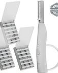 SPA SCIENCES - SIMA Patented Dermaplane Razor for Women Face – Painless 2-in-1 Facial Exfoliation & Peach Fuzz Hair Removal – Anti-Aging – 3 Speeds – Rechargeable – 21 Weeks Treatment