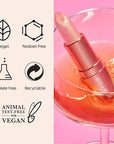 Winky Lux Glimmer Balm, pH Lip Balm, Color Changing Lipstick and Tinted Lip Balm, Vegan & Cruelty Free, Hydrate & Plump, Pink Shimmer Lipstick, Rose