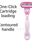 Amazon Basics Women's 5 Blade FITS Razor for Women, FITS Amazon Basics Handle and Venus Handles, Includes 1 FITS Handle, 12 Cartridges & 1 Shower Hanger