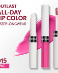 COVERGIRL Outlast All-Day, 015 Epic, Lip Color, 24-Hour Wear, Hydrating Balm, Kiss-Proof, Moisturizing, Vegan Formula, 0.07oz/0.08oz