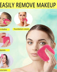 Makeup Remover Cloths for Face, Eye, Lips - Reusable Makeup Remover Pads Soft Microfiber Facial Cleansing Cloths 8 x 8 inch 6 Pack (Dark Pink)