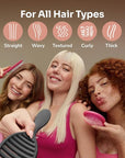 Wet Brush Ceramic Speed Dry Hair Brush, Black - Vented Design & Soft HeatFlex Bristles Are Blow Dry Safe - Ergonomic Handle Manages Tangles - Pain-Free Hair Accessories