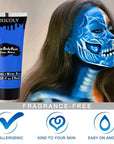 MEICOLY Cream Royal Blue Face Body Paint,2.37Oz Large Tube Water Based Full Body Paint for Adult and Kid,Single Tube Dark Blue Face Paint for Smurf Mystique Cosplay Avatar Makeup,Halloween SFX Makeup