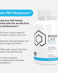 Mind Lab Pro® Universal Nootropic™ Brain Booster Supplement for Focus, Memory, Clarity, Energy - 60 Capsules - Plant-Based, Naturally Sourced Memory Vitamins for Better Brain Health