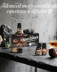 Gentleman Fragrance Oils Set, Essential Oil for Diffuser, Diffuser Oil, Use for Soap Candle Making, Sandalwood, Cedar, Rum, Leather, Smoky Oud, and Frankincense & Myrrh