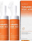 Turmeric Kojic Acid Foaming Facial Cleanser, Kojic Acid And Turmeric Exfoliating Face Wash With Brush