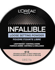 L'Oreal Paris Infallible Tinted Loose Setting Powders, Matte Finish, Lightweight, No White Cast, 2 Shades From Light To Deep, Translucent Medium-deep, 0.28 Oz