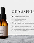 Aromatech Oud Saphir Aroma Essential Oil Blend: Luxury Hotel Inspired Aromatherapy with for Ultrasonic Diffusers & Nebulizers - 0.3 fl oz, 10 mL