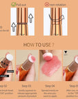 Contour Beauty Wand,Liquid Blush Wand,Face Contouring with Cushion Pink Blush