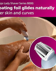Philips Beauty Lady Electric Shaver Series 8000 with Electric Facial Hair Remover, Cordless, BRL166/91