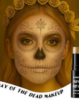 BOBISUKA Metallic Gold Face & Body Paint Stick Water-Based Washable Face Paint Makeup Stick for Halloween Skeleton, Skull, Robot, Goth, Fox,, Cosplay, SFX, Sports Eye Black & Costume Party